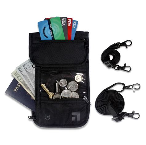 passport wallet with neck strap